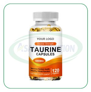 Capsules de Taurine OEM ASAP en gélules molles, 60 unités, qualité alimentaire, antioxydant, complément pour la concentration et l'énergie, 500 mg pour adultes - Product Image 1