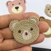 Patch brodé thermocollant Ours de dessin animé pour vêtements d'enfants, bébés et décoration de chapeaux