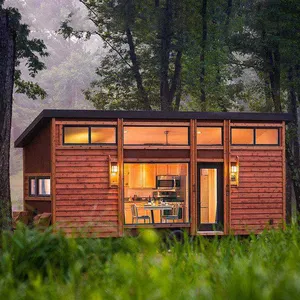 Maisons en bois préfabriquées de haute qualité pour les voyages en famille et les sites touristiques pour la Production de maisons conteneurs de cabanes