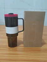 Vaso de Plástico de 40oz al por Mayor, Vaso para Auto de Gran Capacidad con Pajita, Portátil para Exteriores, Color Sólido, con Asa, Vaso Ice Bully