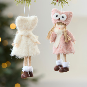 Colgante de muñeco de Ángel de Navidad hecho a mano, adornos colgantes de árbol de Navidad de Cauchy, decoraciones navideñas Ins - Product Image 4