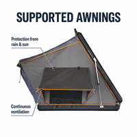 Tiendas de techo rígidas con ventanas laterales plegables para camping en coche, SUV, camión, viajes al aire libre, tienda de techo para vehículos.
