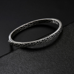 Bracelet vintage en acier inoxydable pour homme, style nordique, nœud triangulaire viking, rune Odin <span class=keywords><strong>Aegis</strong></span>, bracelet punk, amulette, talisman, bijoux - Product Image 3