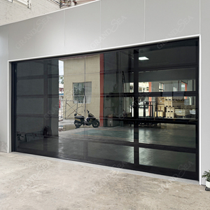 Porte de <span class=keywords><strong>garage</strong></span> en verre trempé au design moderne, 16 x 7, portes de <span class=keywords><strong>garage</strong></span> sectionnelles automatiques en aluminium à vendre - Product Image 2
