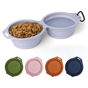 OEM ODM Tazones Plegables para Perros, Recipiente Portátil para Agua y Comida para Cachorros, Botella para Perros, Dos Tazones, Comedero para Mascotas y Gatos - Product Image 3