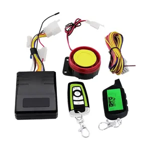 Waterproof Host Automatic Locking LCD Remote Controller Time Display Electric Motorcycle Anti-theft 2 Way Alarm System