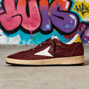 <span class=keywords><strong>Scarpe</strong></span> da Corsa Invernali in Vera Pelle per <span class=keywords><strong>Uomo</strong></span> e Donna Sneakers Casual Firmate con Stella Glitter Argento e Oro Fatte a Mano per Camminare - Product Image 4