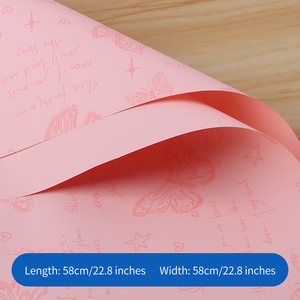 Không thấm nước retro bướm hoa sắp xếp mới một mặt tráng nhựa Bopp hoa bao bì vật liệu giấy - Product Image 3