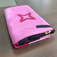 Pink Printing Beach Towel for Girl Lovely Travel Towel Microfiber Waffle Cloth Camping Towel Ideal for Girls Gift Pool Party Use
