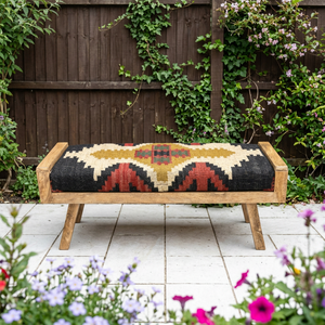 Alfombra Kilim de Yute y Lana Tejida a Mano, Ecológica, con Patrón Geométrico Tradicional, para Entrada, Dormitorio, Pasillo, Sala de Estar, Apartamento - Product Image 2