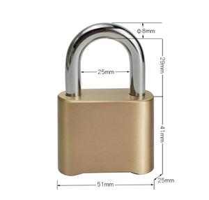 Hot bán resettable Brass 4 chữ số Heavy Duty cửa màu đen kết hợp ổ khóa pad Ổ khóa cho các trường học phòng tập thể dục tủ - Product Image 2
