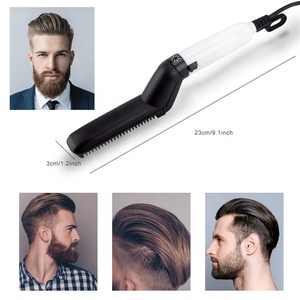 Electric Ceramic <strong>Beard</strong> Straightening Brush Comb Iron Hair <strong>Straightener</strong> for Men - Product Image 2