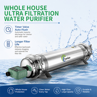Purificador de Agua Doméstico sin Necesidad de Lavar a Mano, Ahorra Energía y Elimina Preocupaciones, Carcasa de Filtro de Agua de Acero Inoxidable