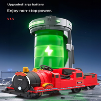 Tren Eléctrico Doble para Niños 2026 con Remolque, Coches de Juguete Eléctricos de 12V para que los Niños Conduzcan, Coche Eléctrico para Niños