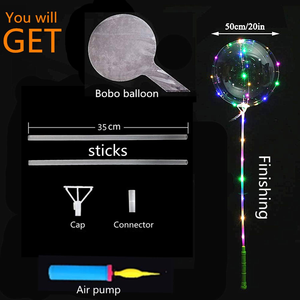 18-Inch LED Light-Up PVC Bobo <b>Balloons</b> Christmas Halloween Party Supply Decoration Gift Toy for Valentine's Day Accessories - Product Image 5