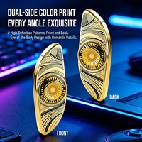 Briquet coupe-vent en métal de qualité supérieure avec logo personnalisé OEM, design Angel Eye, flamme simple, élégant, idéal comme cadeau