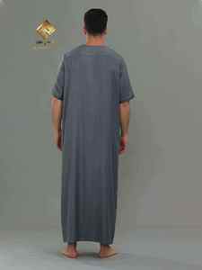 Robe de prière musulmane pour hommes du Moyen-Orient, mode arabe, fabriquée en tissu doux - Product Image 2