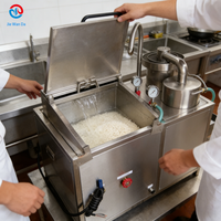 Machine à laver automatique en acier inoxydable pour riz/grains/noix/soja/maïs avec moteur