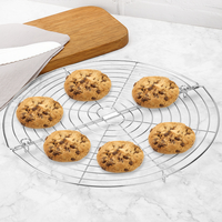 Grille de cuisson ronde pliable en acier au carbone, support de cuisson vapeur, rôtissage, grillade, gadget de cuisine polyvalent