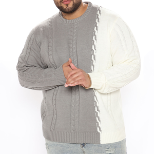 Maglione a girocollo lavorato a maglia con righe a righe con Pullover personalizzato a manica lunga - Product Image 4