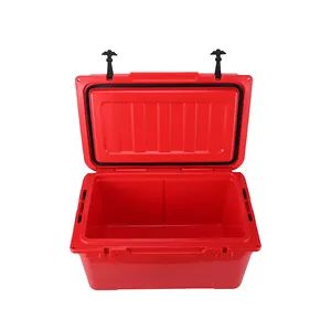 Plastic rotomolded manufacture customized marine fishing cooler box icebox with custom logo printing
