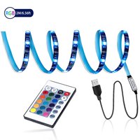 Smart LED 1M 2M 3M 4M 5M 5050 DC5V IP65 Flexible RVB TV Kit de Rétro-Éclairage Bande LED USB avec Télécommande IR 24 Touches