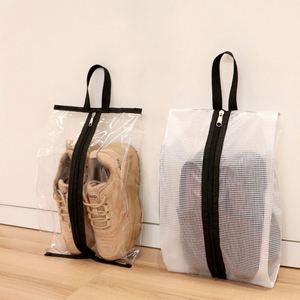 Sac de rangement transparent et imperméable pour chaussures, pochette de voyage, housse anti-poussière à fermeture éclair pour pantoufles et bottes - Product Image 1