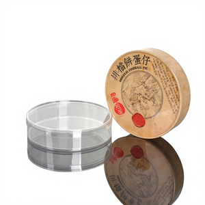 Envase cilíndrico transparente reciclable de PVC/PET para galletas, con acabado barnizado, grosor de 0.3 mm, personalizable, para exhibición de alimentos y uso en <span class=keywords><strong>sushi</strong></span>. - Product Image 1