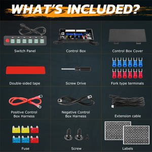Panel de Interruptores de 6 Canales con Luz LED Multifunción de 12V para Automóviles Todoterreno, SUV, Side-by-Side, UTV, Quad, 4 Ruedas - Product Image 2