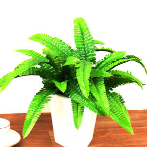 Fabrika fiyat yapay bitki plastik yeşil yapraklar farsça çim yaprağı açık kapalı bahçe dekorasyon yapay yaprak - Product Image 2