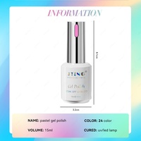JTING – Collection de vernis gel pastel 24 couleurs, design original amélioré, coffret OEM, fournitures uniques personnalisées pour ongles, vernis à ongles en gel