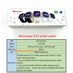 Reloj Inteligente Perfect Series 12 S10 S11 S12 Microwear IWO S12+ 48mm Ultrafino M-Active PRO App Smart Watch 12+ - Product Image 4