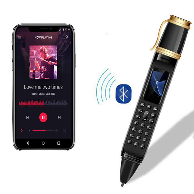 Foreign Trade Personalized Creative Pen-style Button Seniors Phone Dialer 1000mAh 2 Sim 0.96" Phone Mini Camera