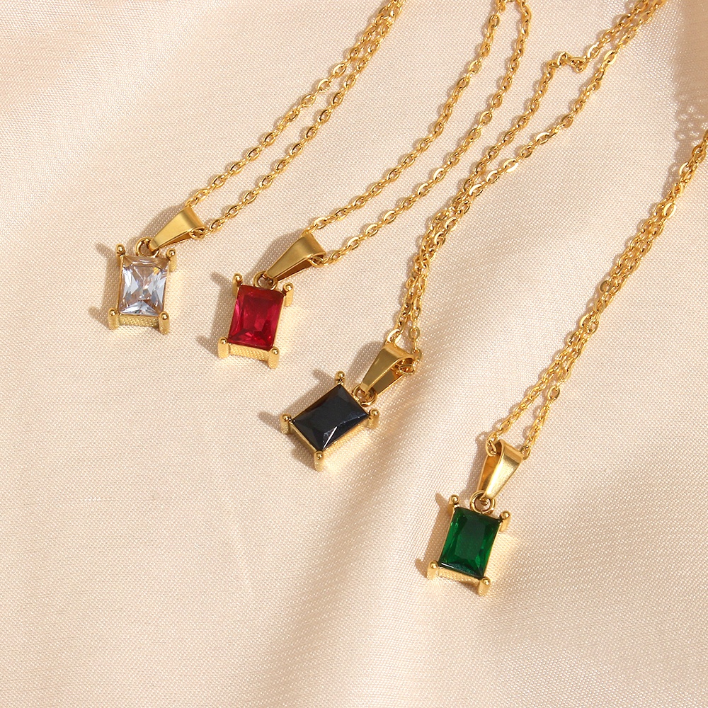 【2plan】24SS★ [LAN ARCHIVE] Rubid Stone Necklace KJ-5361NGR-ANTIQUE-GOLD-RUBY-