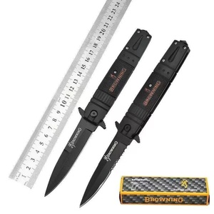 Couteau pliant en acier inoxydable de qualité industrielle à haute dureté pour le camping, manche en plastique OEM, longueur totale 22 cm, lame de 3 mm - Product Image 5