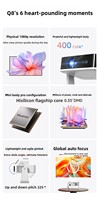 Projecteur LED Android 4K portable Yinzam Q8 Mini, 300 Ansi Lux, 1 Go 8 Go, avec autofocus et correction trapézoïdale, projecteur rotatif à cardan