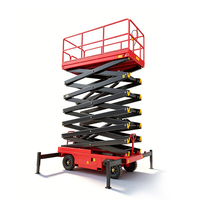 Plateforme de travail aérien mobile à ciseaux télescopique haute sécurité, machine de levage hydraulique pour la révision des installations