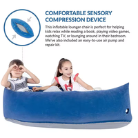 Fauteuil gonflable de compression avec pompe à air, type coque de pois, confortable et douillet, pour la relaxation sensorielle et l'apaisement des enfants autistes
