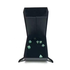 <span class=keywords><strong>Tour</strong></span> portable avec plateau, design pliable, rouleau à dés en cuir PU pour les jeux de table de rôle - Product Image 1