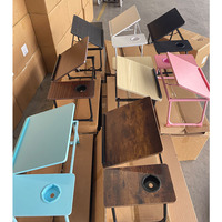Table de lit réglable et plateau de petit déjeuner avec 5 angles inclinables Bureau d'ordinateur portable pliable Bureau portable