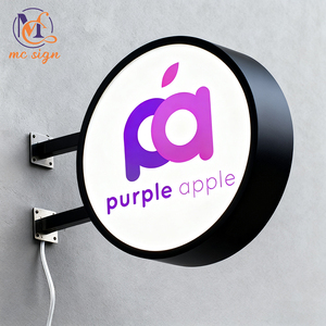 Độ sáng cao hai mặt dẫn ánh sáng Hộp thép không gỉ Vòng thiết kế với UV in cho thức ăn nhanh Nhà Hàng quảng cáo - Product Image 4