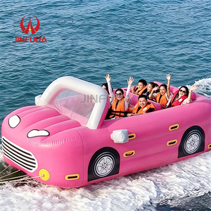 Nouveau design de bateau flottant remorquable, jeux aquatiques gonflables, voiture volante gonflable remorquable, voiture aquatique à vendre - Product Image 1
