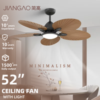 Nouveau 2025 – Ventilateur de plafond LED de luxe 52 pouces avec éclairage et lampe, prix usine