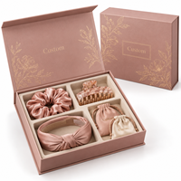 Boîte cadeau personnalisée pour accessoires capillaires, emballage rigide de luxe en papier avec insert pour chouchou, bandeau, pince à cheveux, coffrets cadeaux beauté