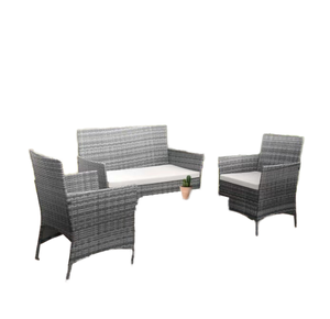 Tavolo Rotondo da Giardino in Rattan PE di Alta Qualità, Durevole, Portatile, Contemporaneo, 140cm (Set di 4 Sedie <span class=keywords><strong>per</strong></span> Appartamento) - Product Image 3
