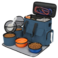 Kit de voyage pour animaux de compagnie, portable, pliable, imperméable, sacs de transport réglables pour animaux de compagnie, kit extérieur pour animaux de compagnie, grande capacité, compatible avec les véhicules