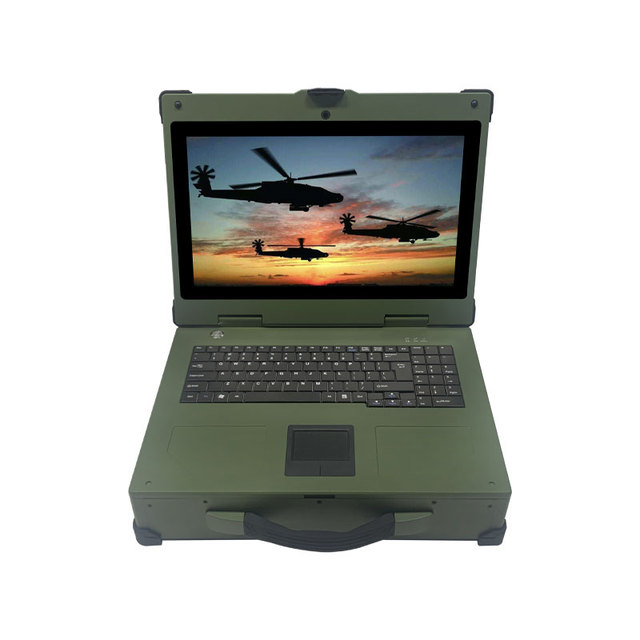 Support I3/I5/I7 CPU Industrial Grade Portable Rugged Laptop 15.6 Inch LCD IPS Speaker DVDRW SATA SSD/HDD Black Stock