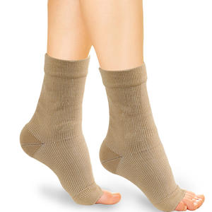 लोच सांस लेने योग्य नायलॉन स्पैन्डेक्स संपीड़न खेल मोजे पैर की आस्तीन बागानों के टखने संपीड़न स्लीव - Product Image 5