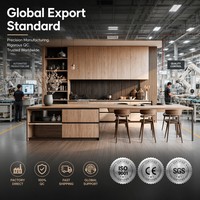 Lemari Dapur Stainless Steel Mewah Kabinet Dapur Modular Set Perabot Dapur Minimalis Kustom dengan Wastafel