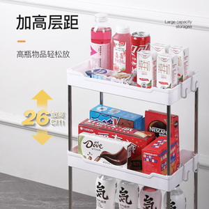 Multipurpose 4-Layer Storage Cart With Wheels For Kitchen Bathroom Living Room Standing Type Easy Cleaning Rectangle Shape - Product Image 3